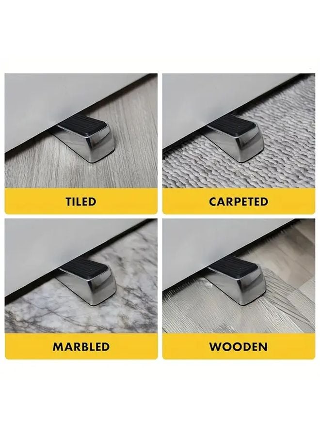 LSG Model Heavy Duty Alloy Door Stops No Drill Anti Slip Anti Collision Limiters Under Door Mounting - Image 3
